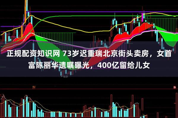 正规配资知识网 73岁迟重瑞北京街头卖房，女首富陈丽华遗嘱曝光，400亿留给儿女